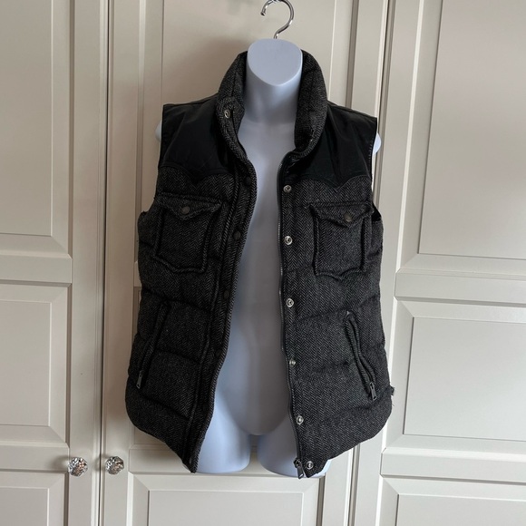 Penfield USA Collection STAPLETON WEED Black Tweed Down Vest Size Small - Picture 4 of 16